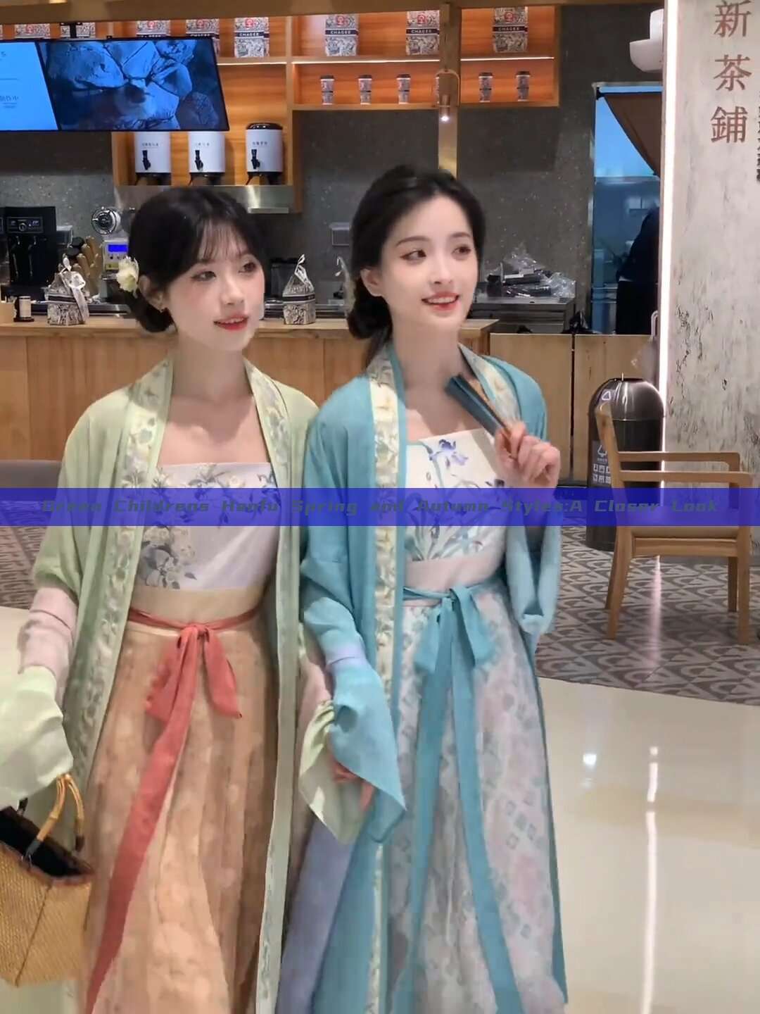 Green Childrens Hanfu Spring and Autumn Styles:A Closer Look