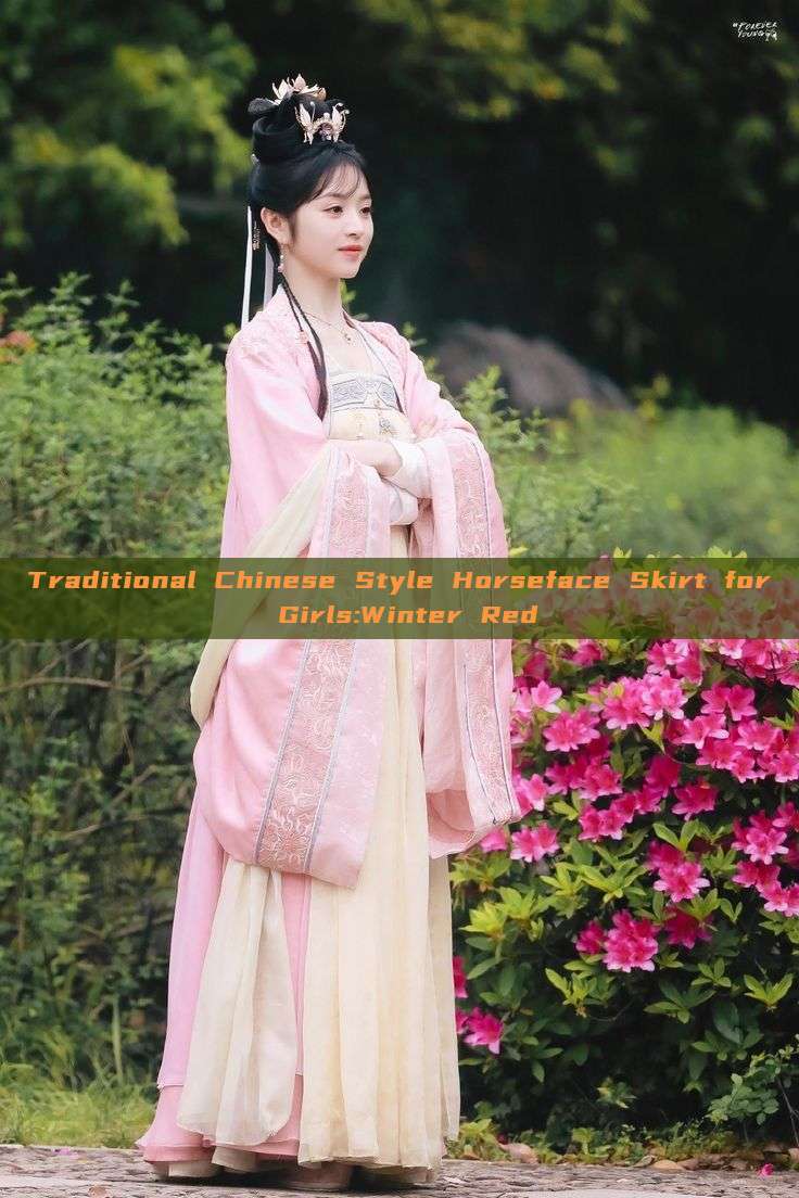 Traditional Chinese Style Horseface Skirt for Girls:Winter Red