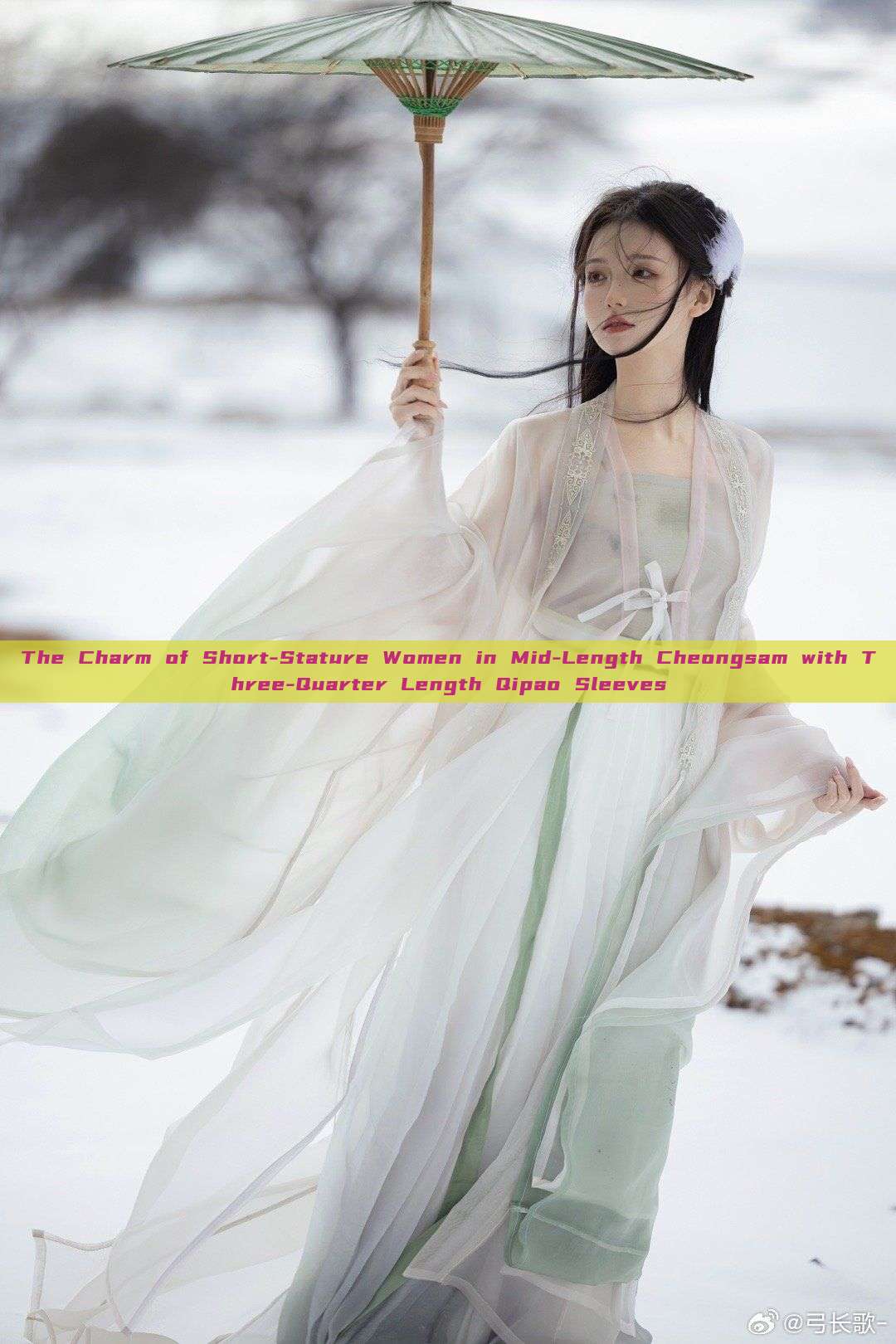 The Charm of Short-Stature Women in Mid-Length Cheongsam with Three-Quarter Length Qipao Sleeves