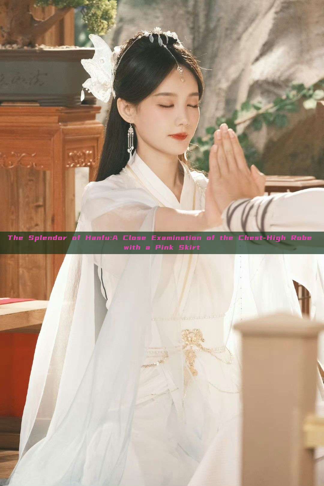 The Splendor of Hanfu:A Close Examination of the Chest-High Robe with a Pink Skirt