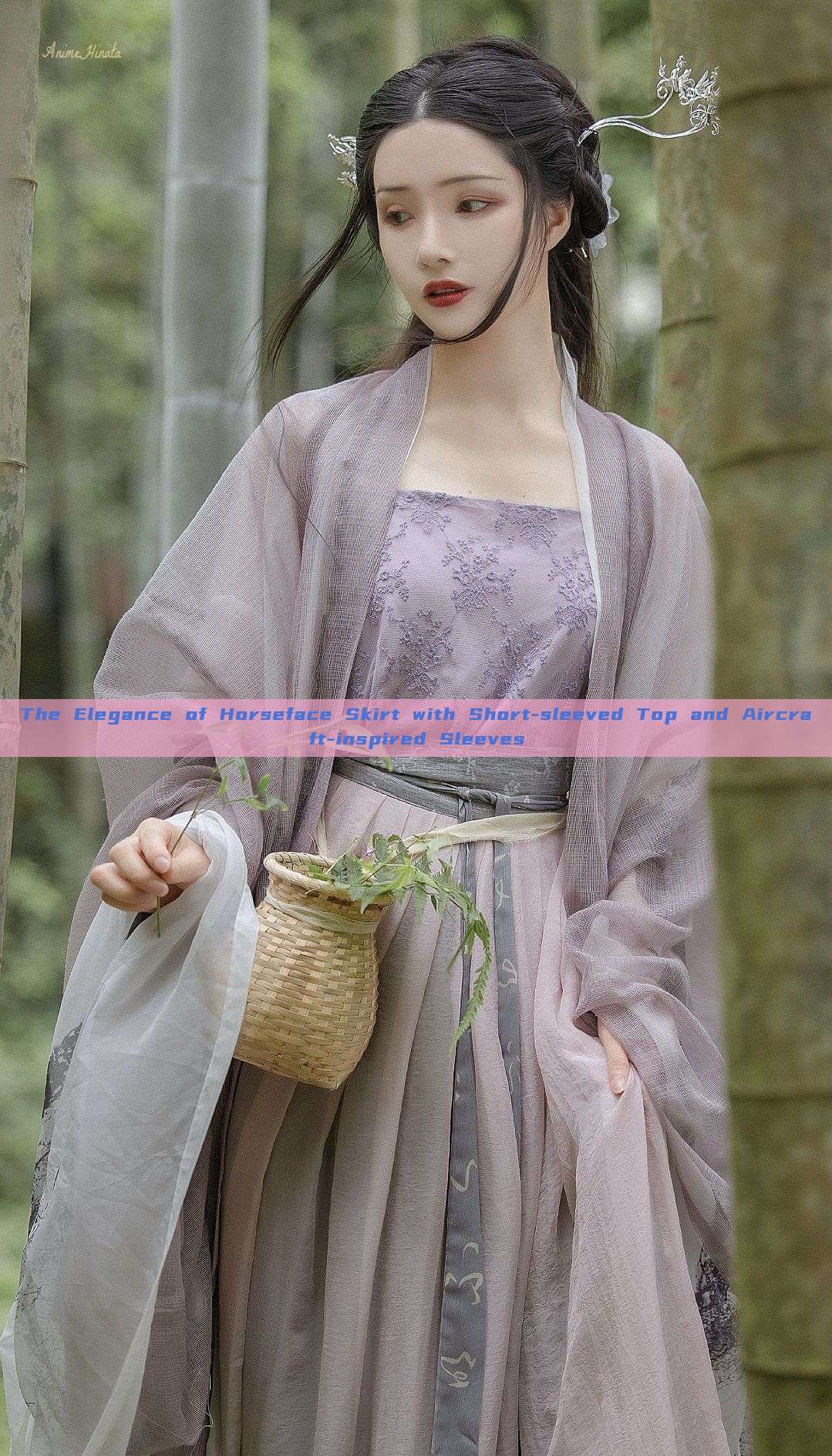 The Elegance of Horseface Skirt with Short-sleeved Top and Aircraft-inspired Sleeves The Elegance of Horseface Skirt with Short-sleeved Top and Aircraft-inspired Sleeves
