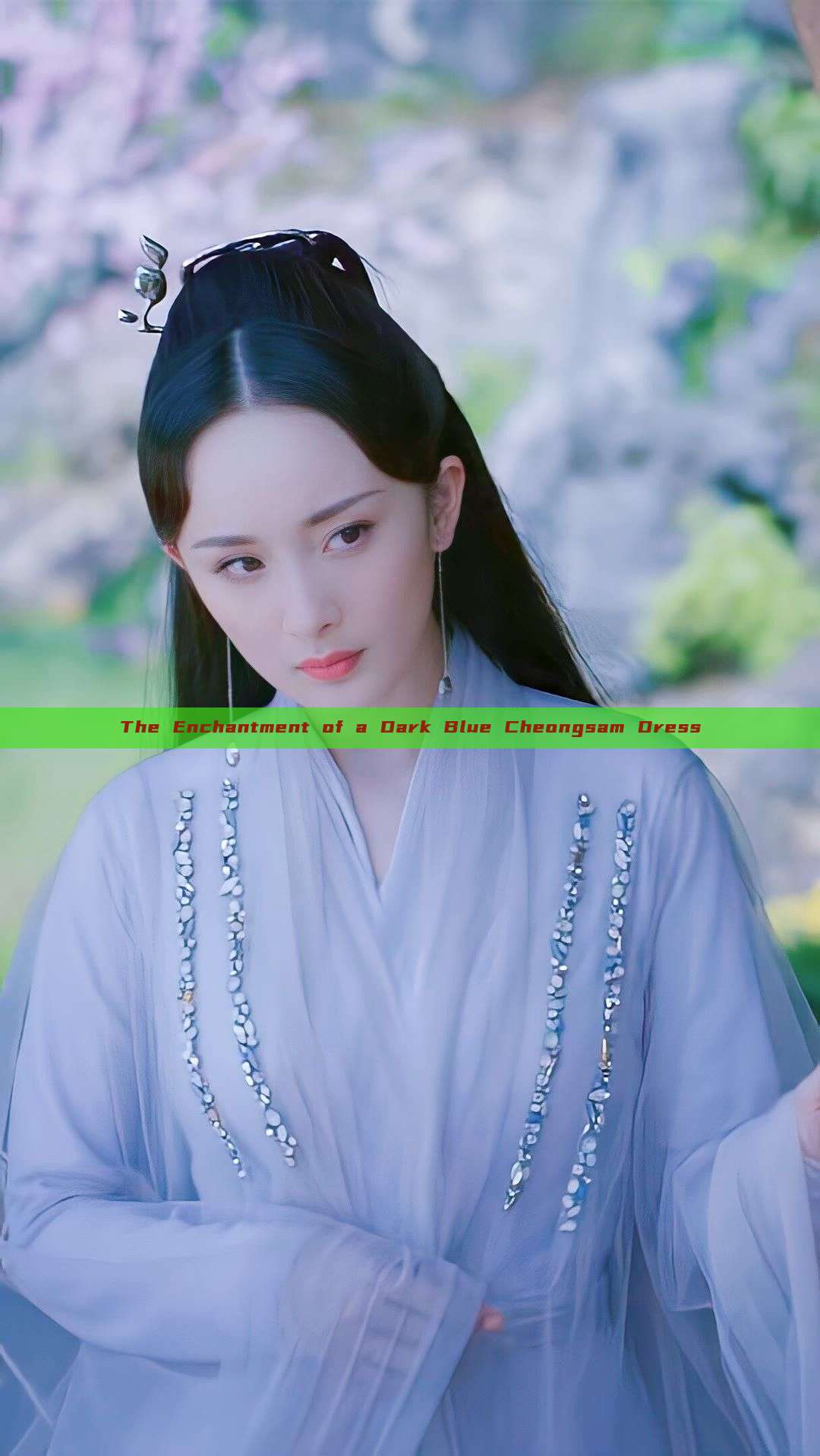 The Enchantment of a Dark Blue Cheongsam Dress