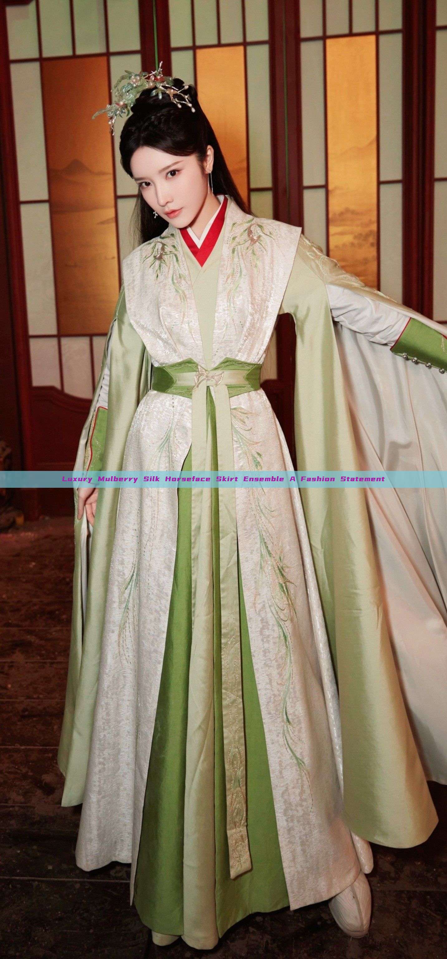 Luxury Mulberry Silk Horseface Skirt Ensemble A Fashion Statement