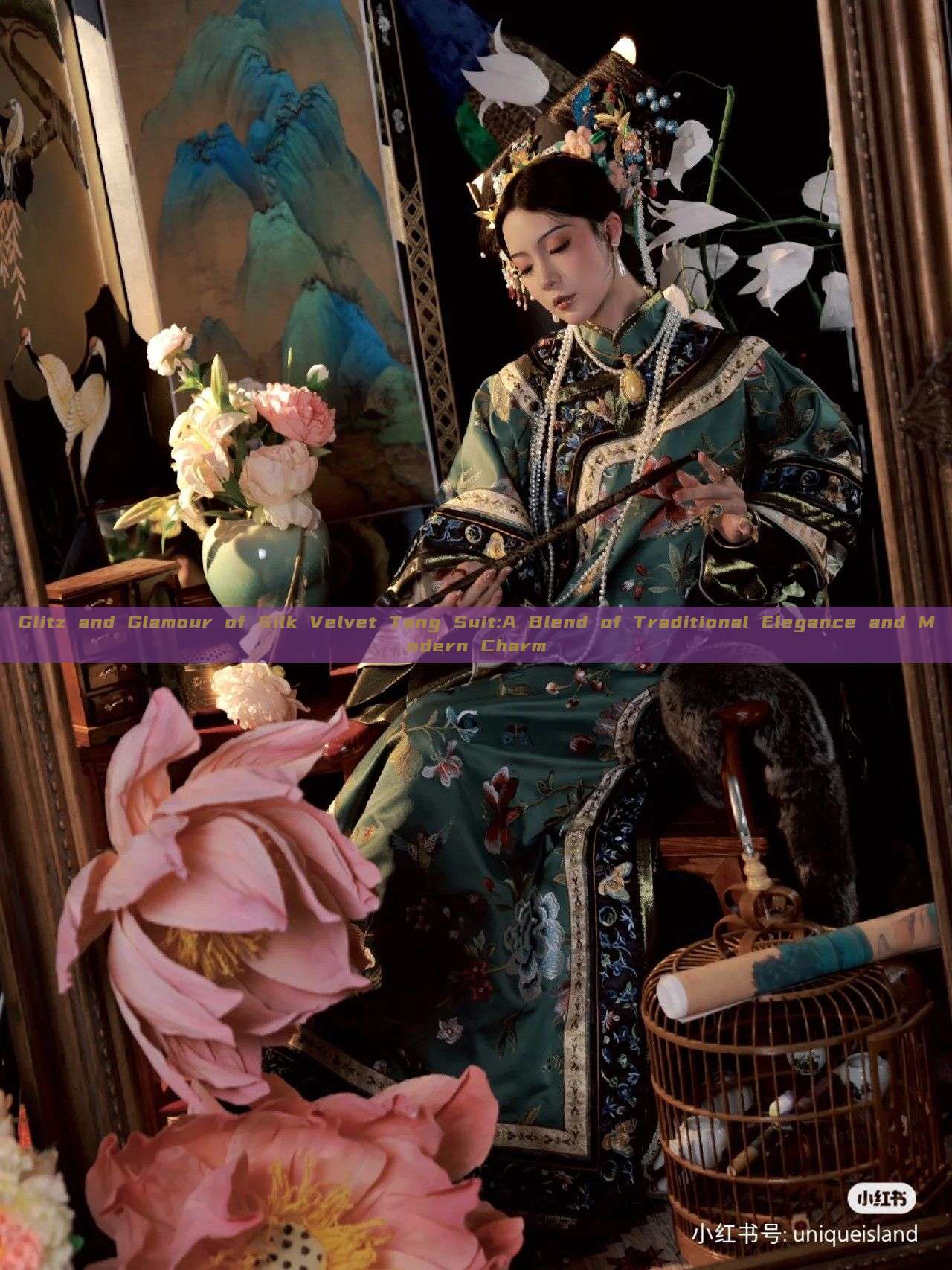 Glitz and Glamour of Silk Velvet Tang Suit:A Blend of Traditional Elegance and Modern Charm