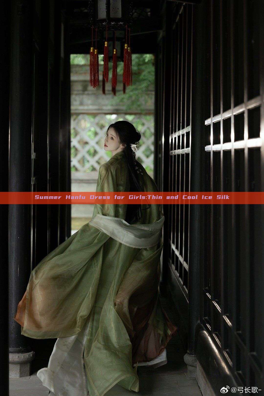 Summer Hanfu Dress for Girls:Thin and Cool Ice Silk Summer Hanfu Dress for Girls:Thin and Cool Ice Silk
