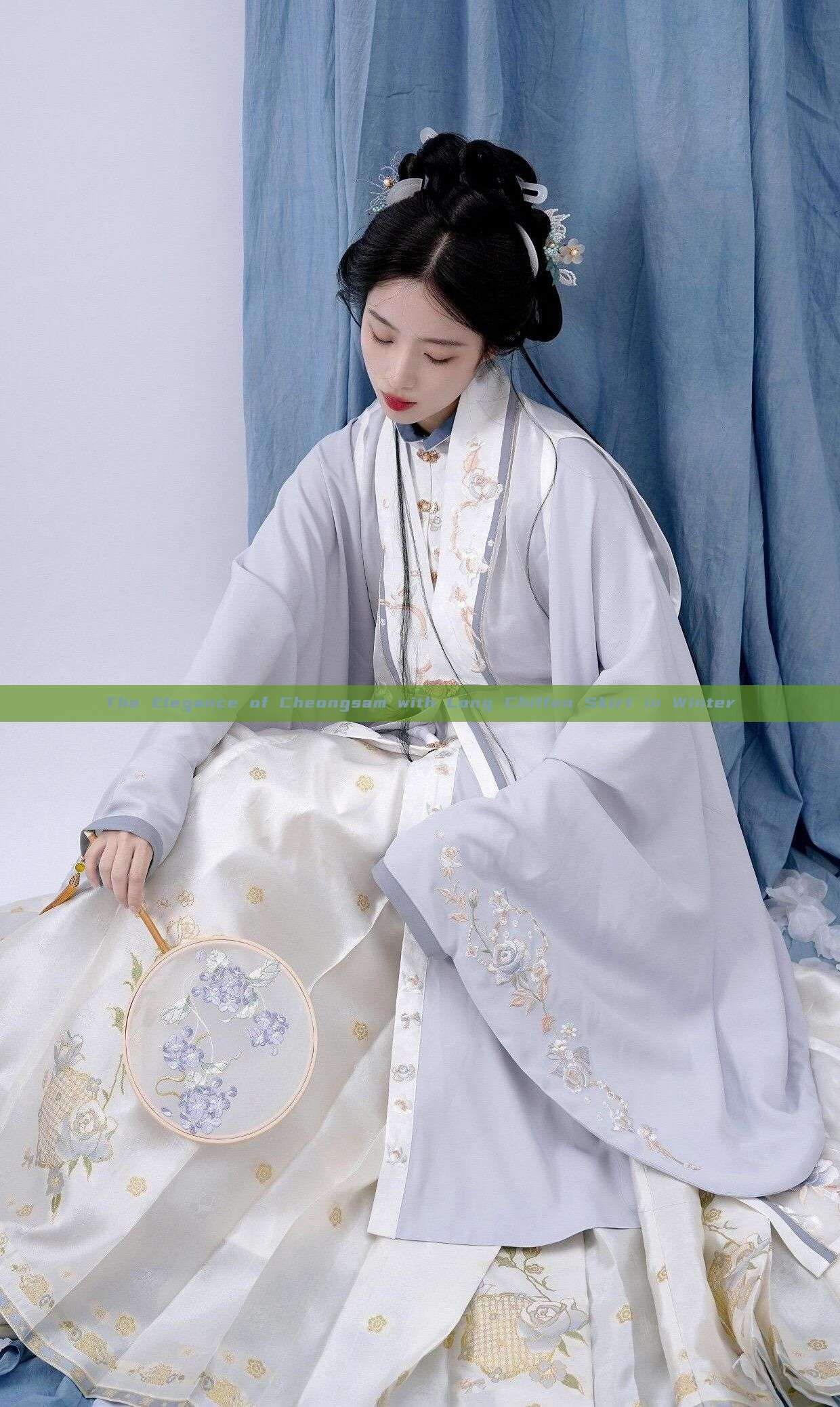 The Elegance of Cheongsam with Long Chiffon Skirt in Winter The Elegance of Cheongsam with Long Chiffon Skirt in Winter
