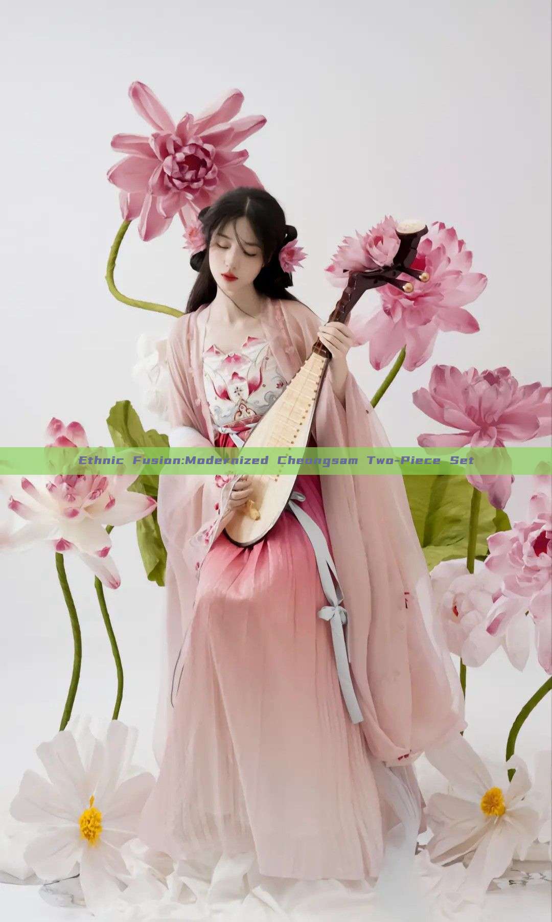 Ethnic Fusion:Modernized Cheongsam Two-Piece Set