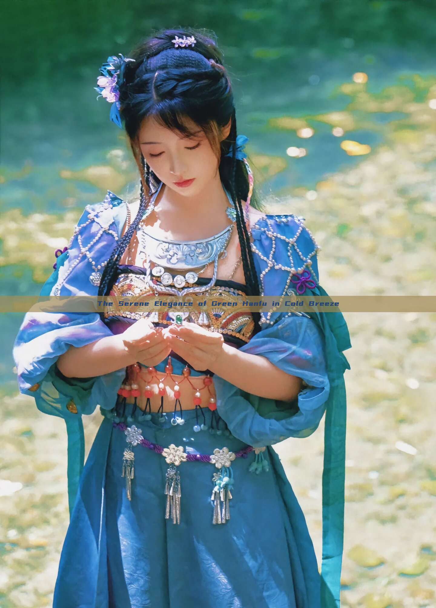 The Serene Elegance of Green Hanfu in Cold Breeze