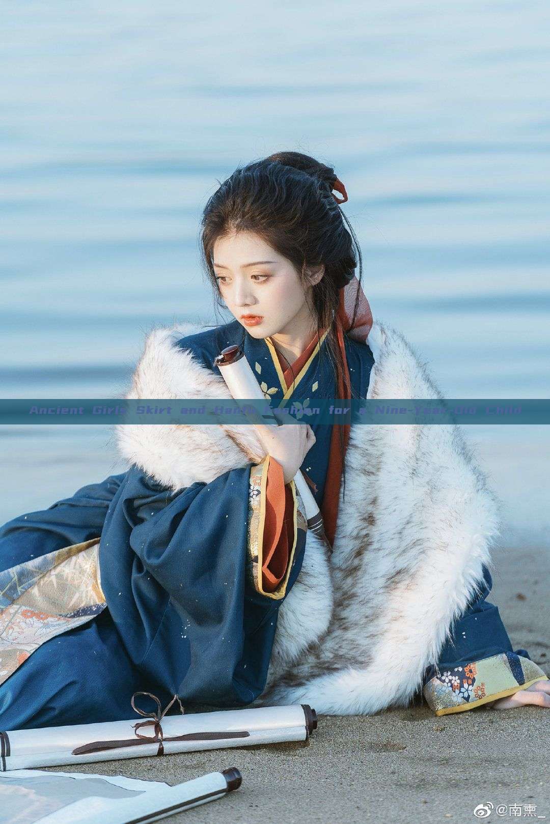 Ancient Girls Skirt and Hanfu Fashion for a Nine-Year-Old Child