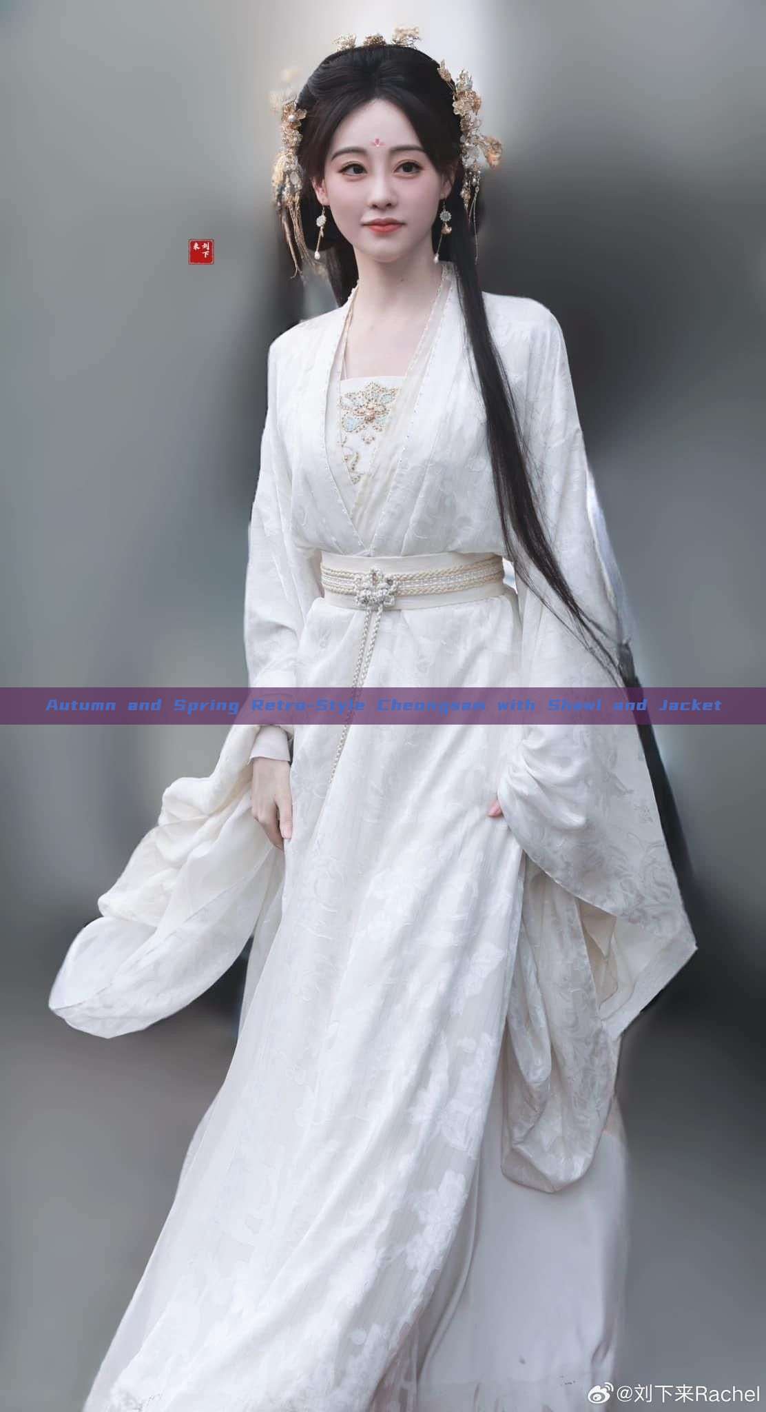 Autumn and Spring Retro-Style Cheongsam with Shawl and Jacket Autumn and Spring Retro-Style Cheongsam with Shawl and Jacket