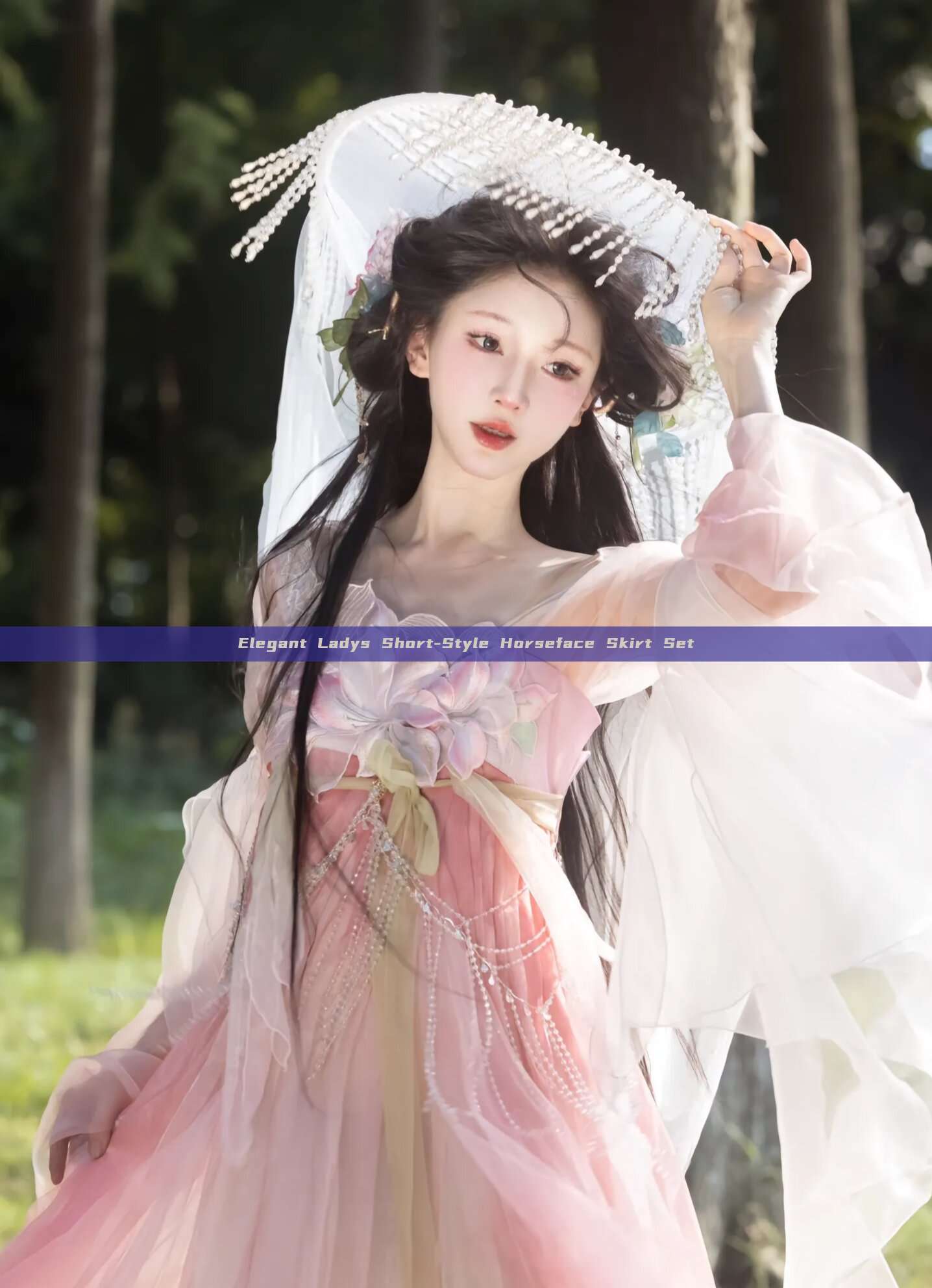 Elegant Ladys Short-Style Horseface Skirt Set