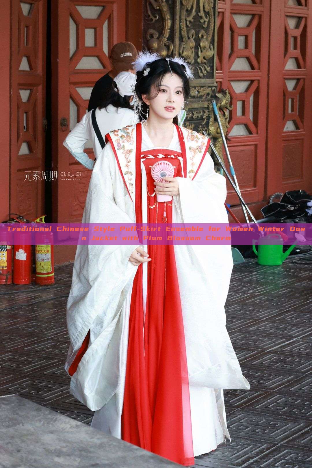 Traditional Chinese Style Puff-Skirt Ensemble for Women Winter Down Jacket with Plum Blossom Charm Traditional Chinese Style Puff-Skirt Ensemble for Women Winter Down Jacket with Plum Blossom Charm