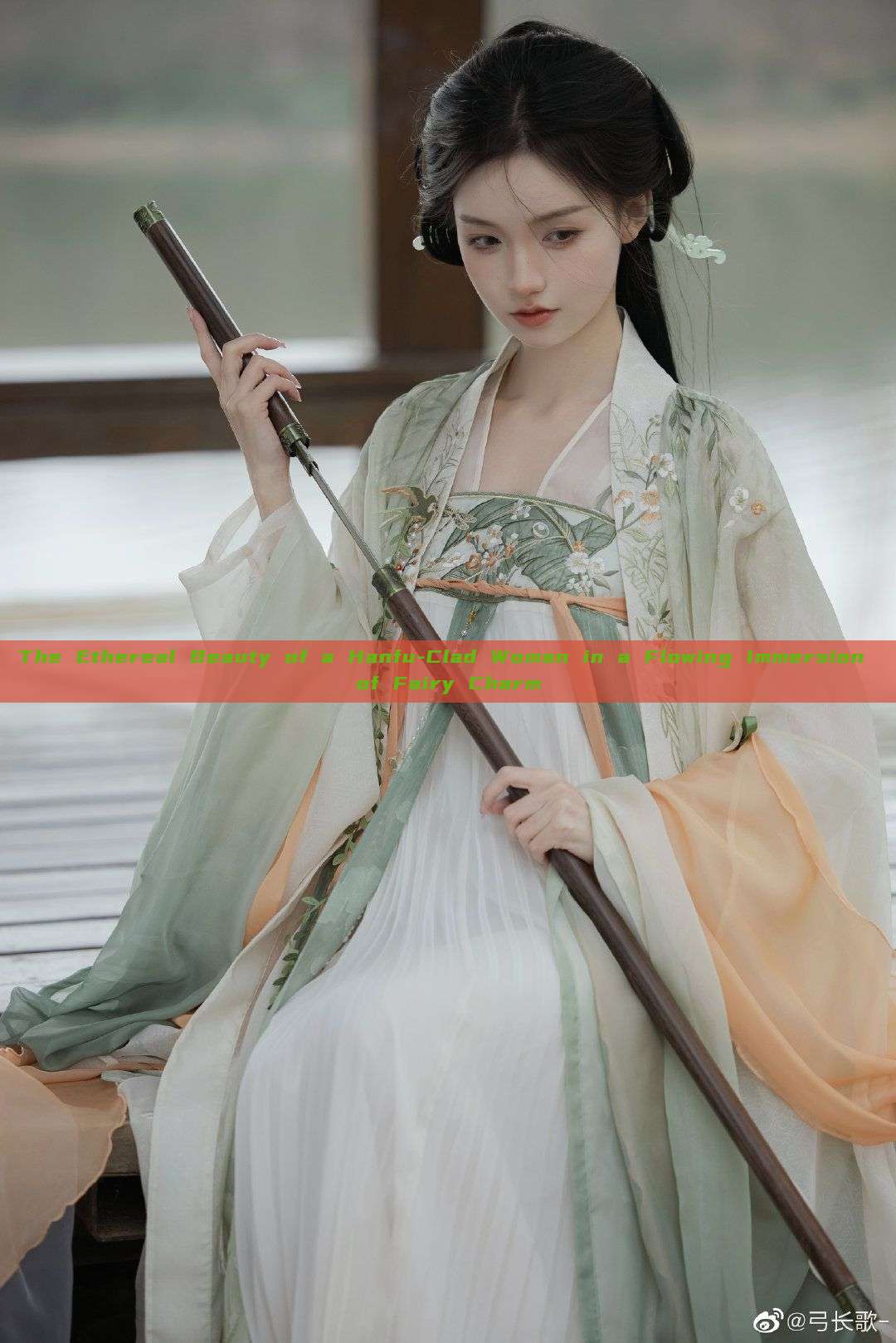 The Ethereal Beauty of a Hanfu-Clad Woman in a Flowing Immersion of Fairy Charm The Ethereal Beauty of a Hanfu-Clad Woman in a Flowing Immersion of Fairy Charm