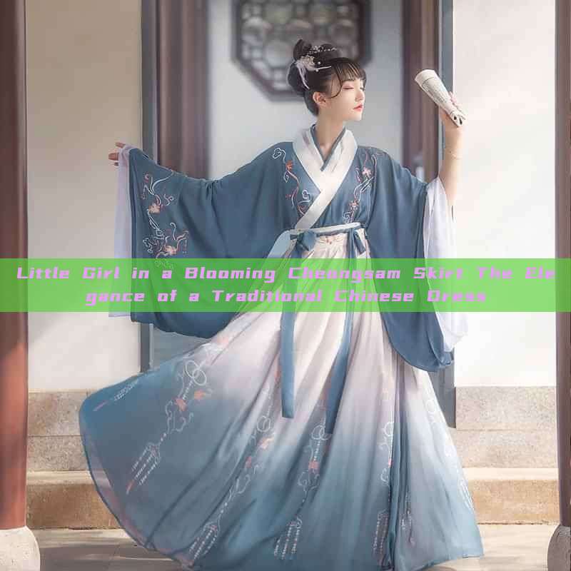 Little Girl in a Blooming Cheongsam Skirt The Elegance of a Traditional Chinese Dress Little Girl in a Blooming Cheongsam Skirt The Elegance of a Traditional Chinese Dress