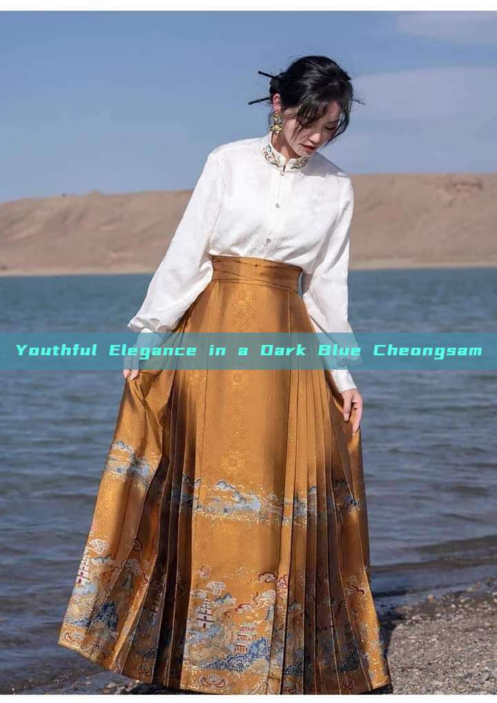 Youthful Elegance in a Dark Blue Cheongsam Youthful Elegance in a Dark Blue Cheongsam