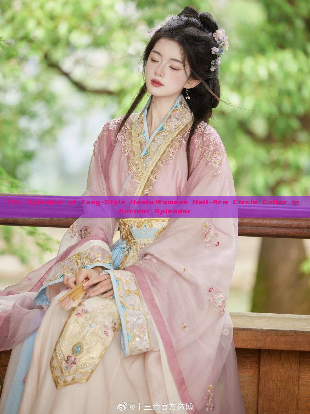 The Splendor of Tang-Style Hanfu:Womens Half-Arm Circle Collar in Ancient Splendor
