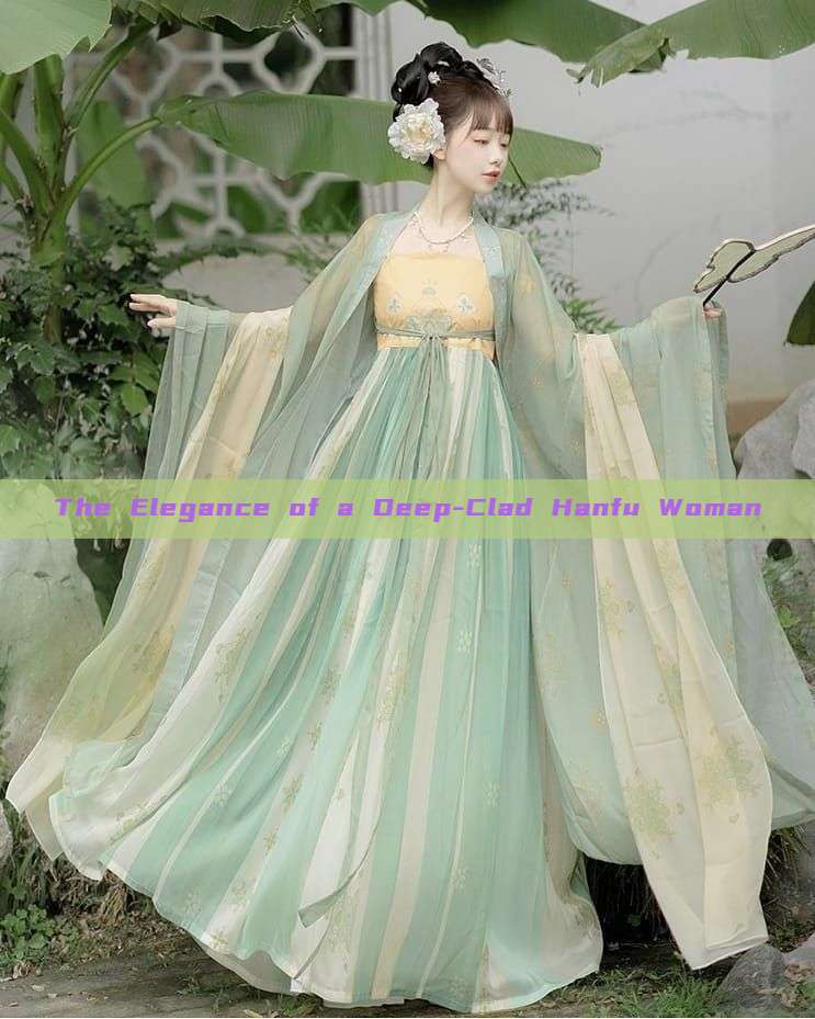 The Elegance of a Deep-Clad Hanfu Woman