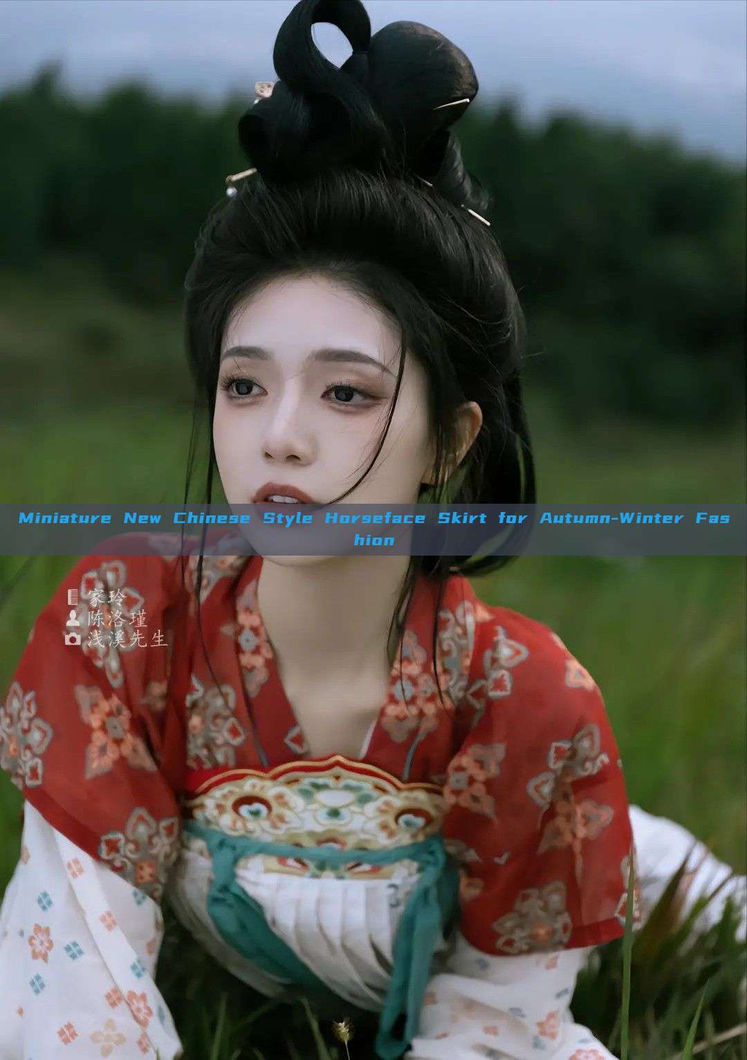 Miniature New Chinese Style Horseface Skirt for Autumn-Winter Fashion