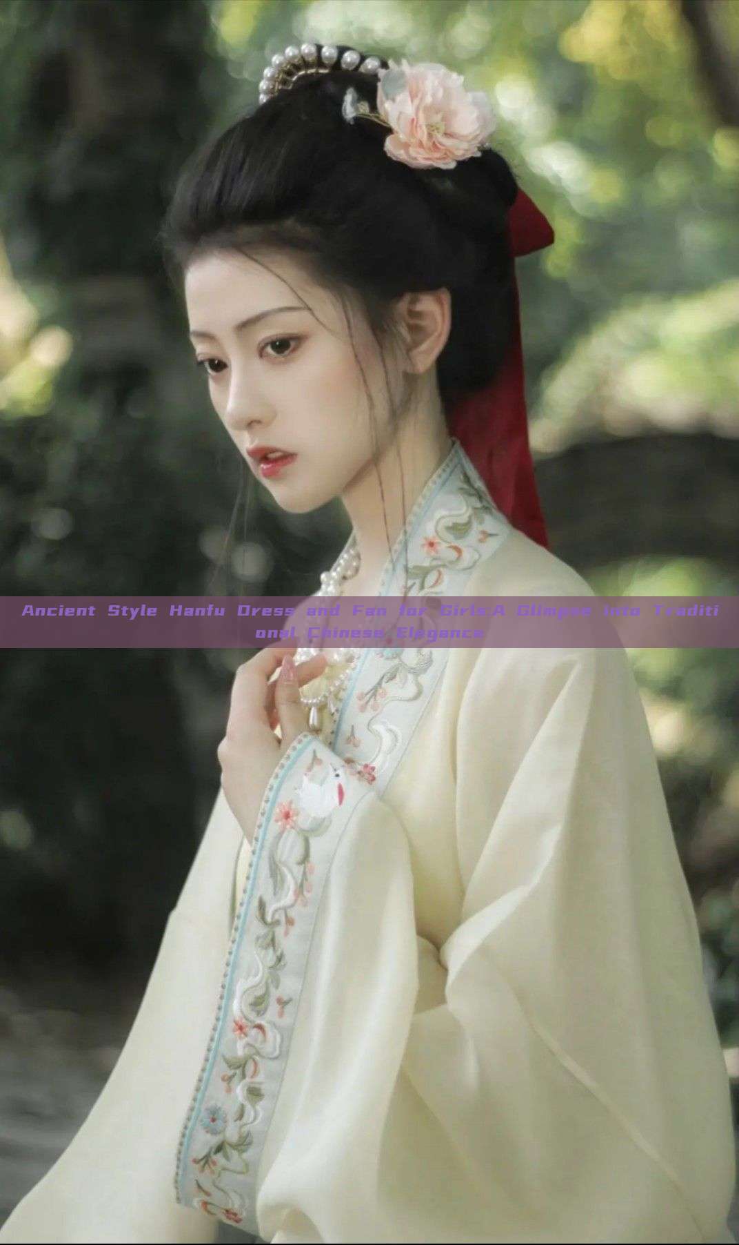 Ancient Style Hanfu Dress and Fan for Girls:A Glimpse into Traditional Chinese Elegance