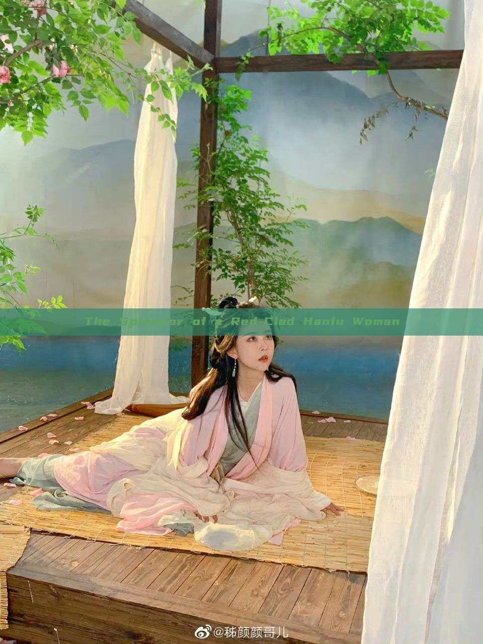 The Splendor of a Red-Clad Hanfu Woman