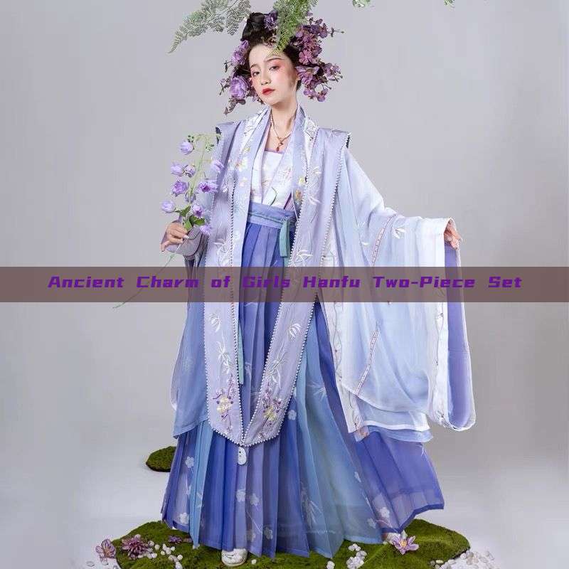 Ancient Charm of Girls Hanfu Two-Piece Set