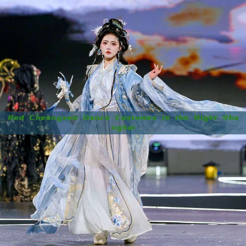 Red Cheongsam Dance Costumes in the Night Shanghai Red Cheongsam Dance Costumes in the Night Shanghai