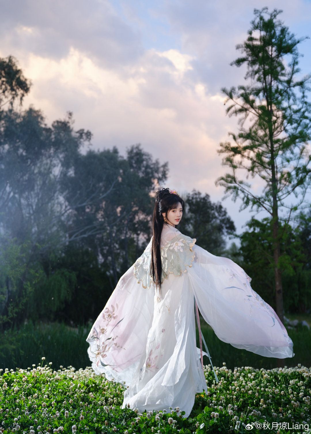 The Elegance of a Black Jacket Over a Black Cheongsam