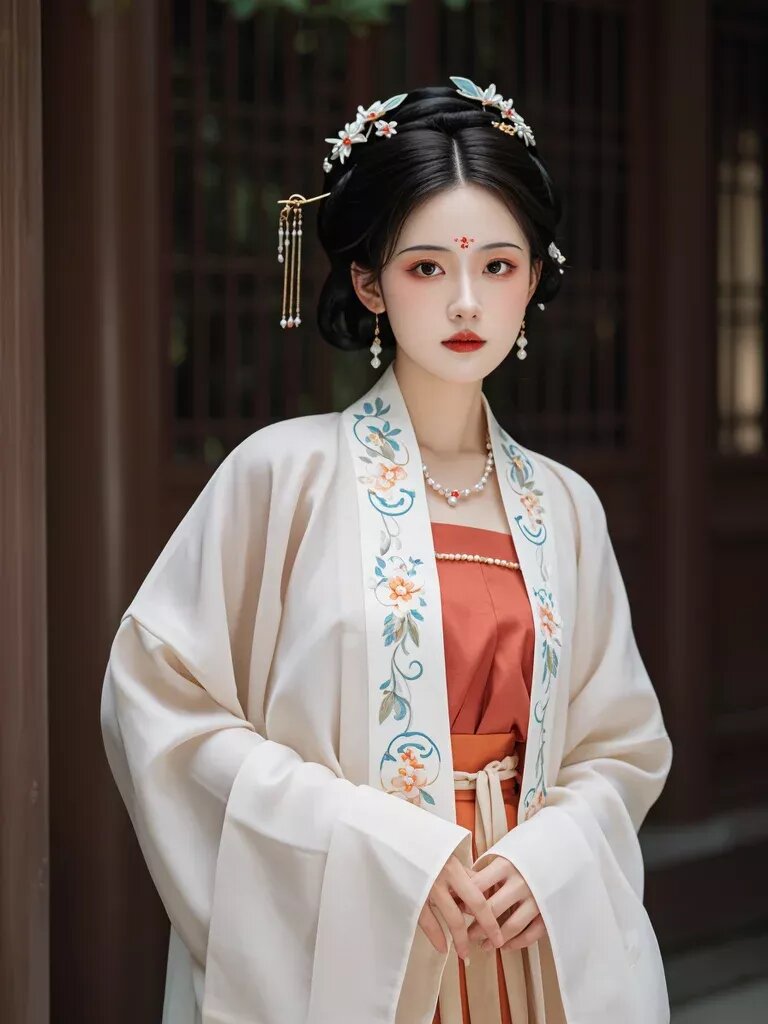 Horseface Skirt and Traditional Chinese Hanfu Set for a 4-Year-Old Girls New Years Visit Horseface Skirt and Traditional Chinese Hanfu Set for a 4-Year-Old Girls New Years Visit