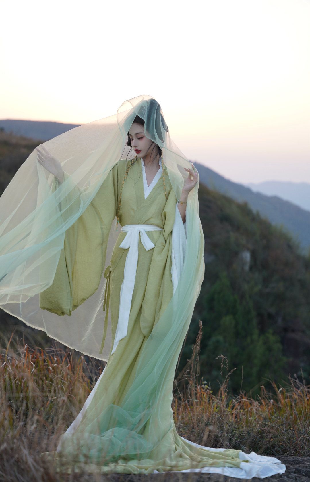 Pink Girls Hanfu Spring and Autumn Fashion