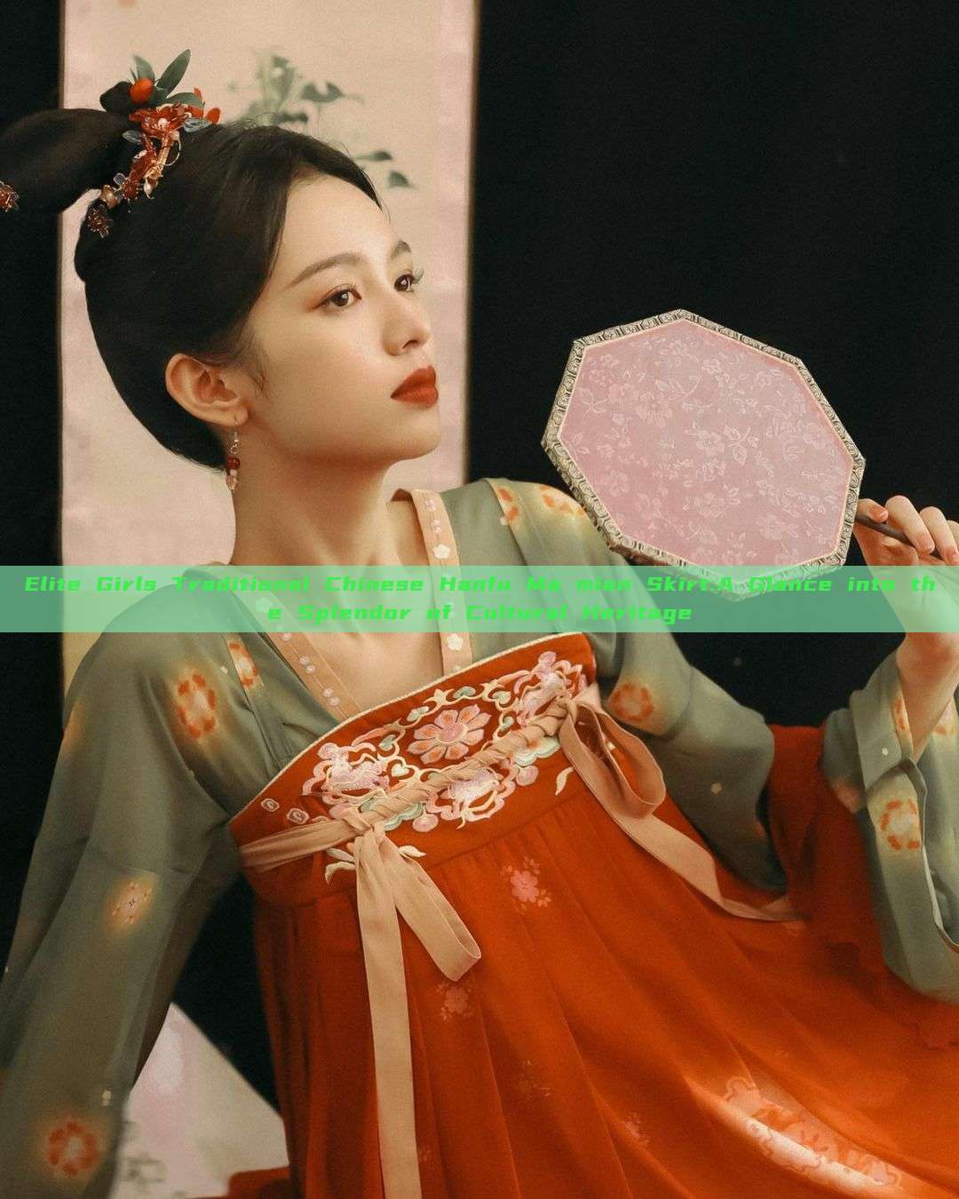 Elite Girls Traditional Chinese Hanfu Ma mian Skirt:A Glance into the Splendor of Cultural Heritage