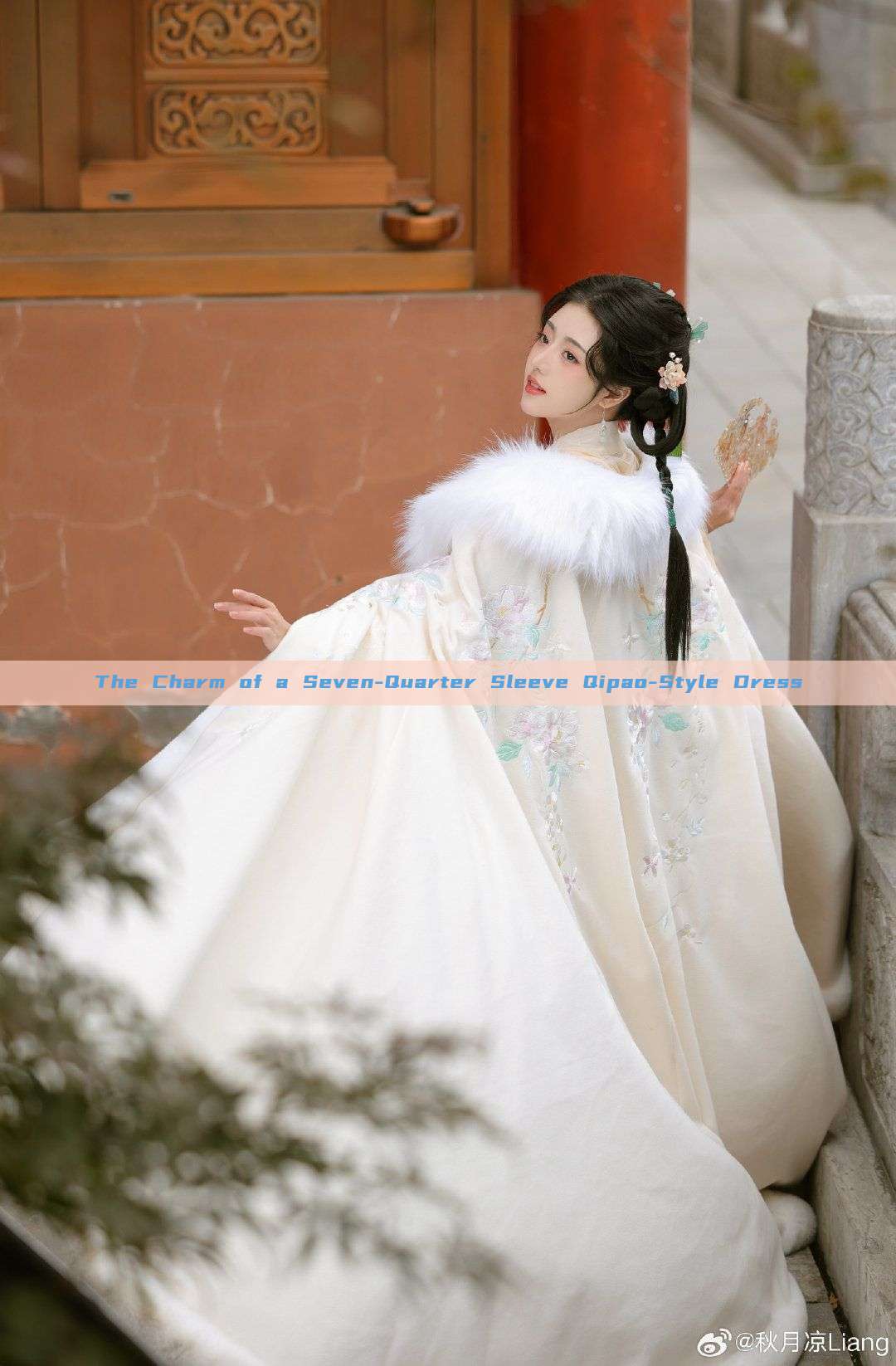 The Charm of a Seven-Quarter Sleeve Qipao-Style Dress The Charm of a Seven-Quarter Sleeve Qipao-Style Dress
