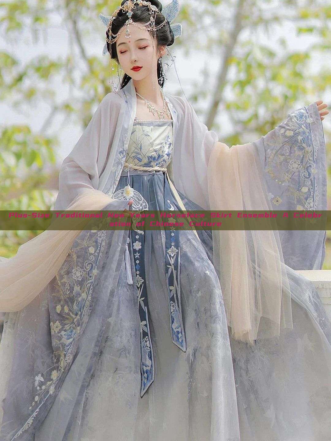 Plus-Size Traditional New Years Horseface Skirt Ensemble A Celebration of Chinese Culture