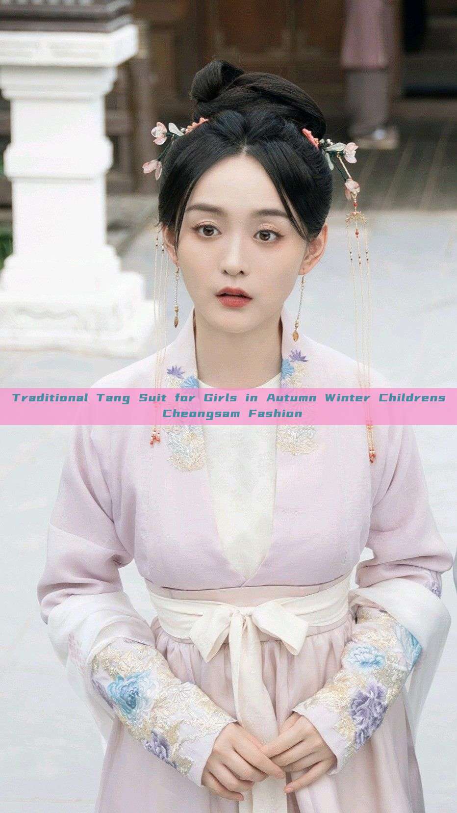 Traditional Tang Suit for Girls in Autumn Winter Childrens Cheongsam Fashion