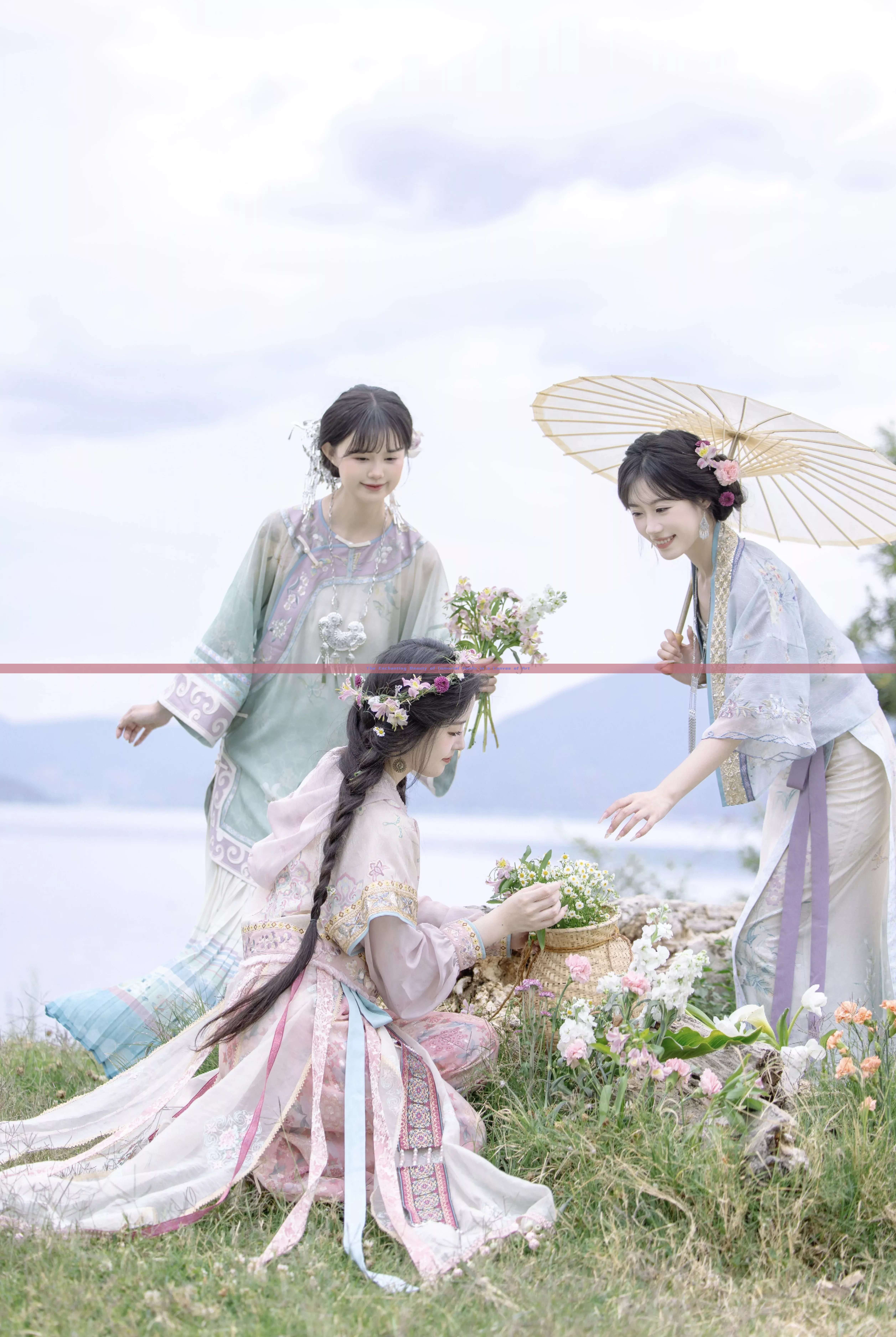 The Enchanting Beauty of Immortal Hanfu in a Canvas of Art