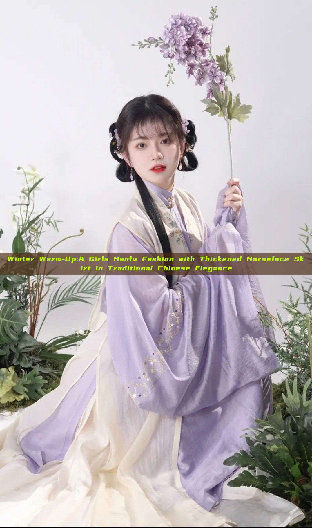 Winter Warm-Up:A Girls Hanfu Fashion with Thickened Horseface Skirt in Traditional Chinese Elegance Winter Warm-Up:A Girls Hanfu Fashion with Thickened Horseface Skirt in Traditional Chinese Elegance